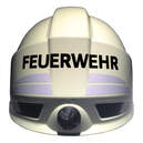 Schriftzug ROSENBAUER einzeilig, am Helm montiert