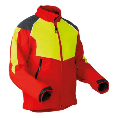Schnittschutzjacke StretchAIR®, rot/gelb