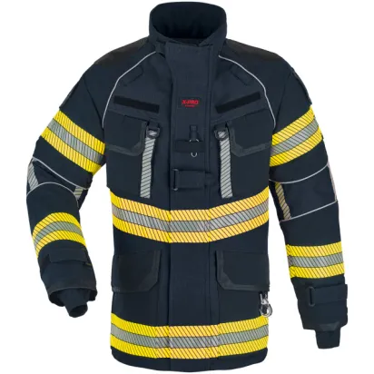 Einsatzjacke X-Pro Dynamic, dunkelblau, Rückenaufdruck FEUERWEHR silber reflektierend