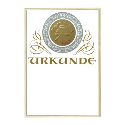 Urkunde gold-grau, ohne Bild