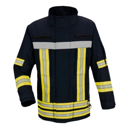 Einsatzjacke Fire-Jack II blue, Rückenaufdruck FEUERWEHR leuchtgelb