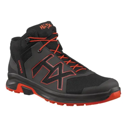 Schnürschuh CONNEXIS® GO GTX MID, schwarz/rot