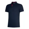 Herren Poloshirt, schwarzblau/rot, individualisierbar