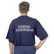 T-Shirt dunkelblau, Aufdruck weiß