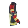 Einsatzjacke X-Pro Dynamic, dunkelblau/rot, Rückenaufdruck FEUERWEHR silber reflektierend