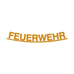 Schriftzug FEUERWEHR, montiert, für HEROS H10, gelb