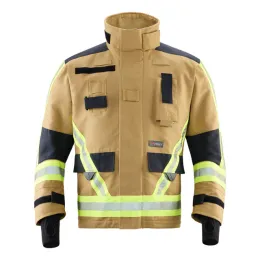 Einsatzjacke FIRE BLAZE DRAG BASIC PLUS, Nomex® NXT®, Aufbau WA17, gold/dunkelblau
