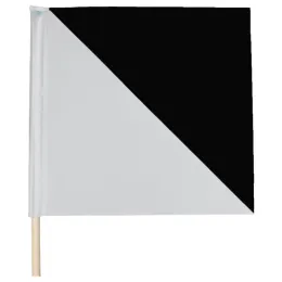 Warnflagge weiß/schwarz