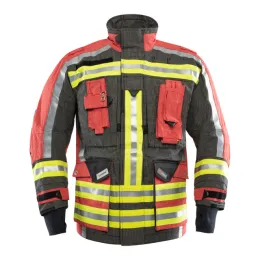 Einsatzjacke FIRE EXPLORER BEAR X-TREME®, IB-TEX®, Aufbau ZA14, dunkelblau/rot