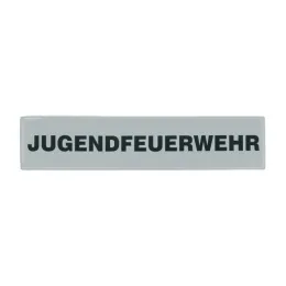 Klettschild, silber reflektierend, JUGENDFEUERWEHR, 380x80 mm