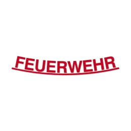 Schriftzug FEUERWEHR, montiert, für HEROS H10, rot