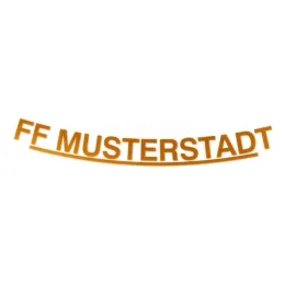 Schriftzug einzeilig, montiert, für HEROS H10, gelb