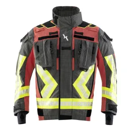 Einsatzjacke FIRE X-FLASH BEAR X-TREME® light, IB-TEX®, Aufbau YA14, dunkelblau/rot